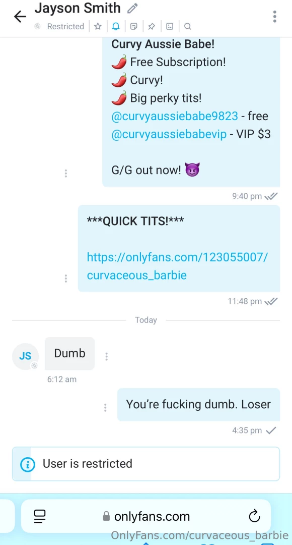 Ladies block this loser freeloader u34287025 