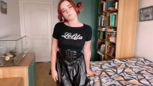New solo video with little dirty talking try panties dildo deep