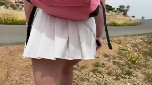 Walking without panties