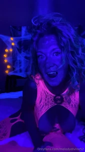 See melody in a different light her cougar spots glow in the moonlight