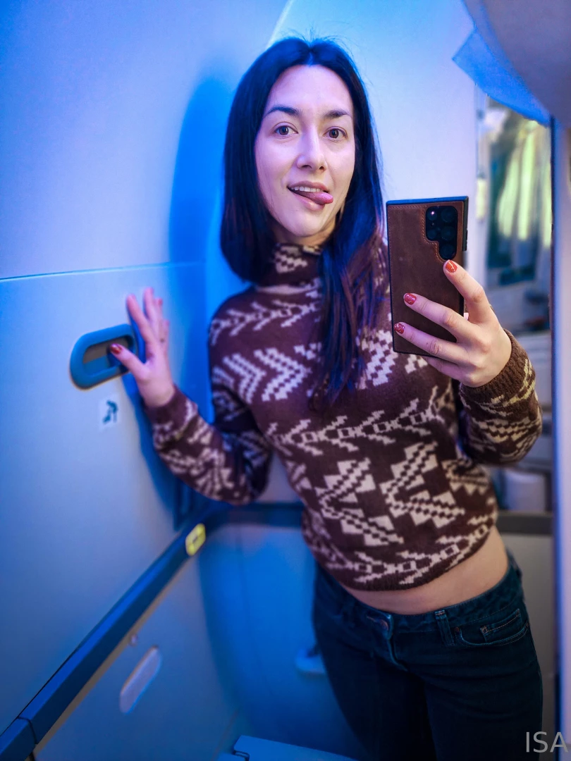 Flying back to pdx bathroom selfie strip wanna have fun part 3 