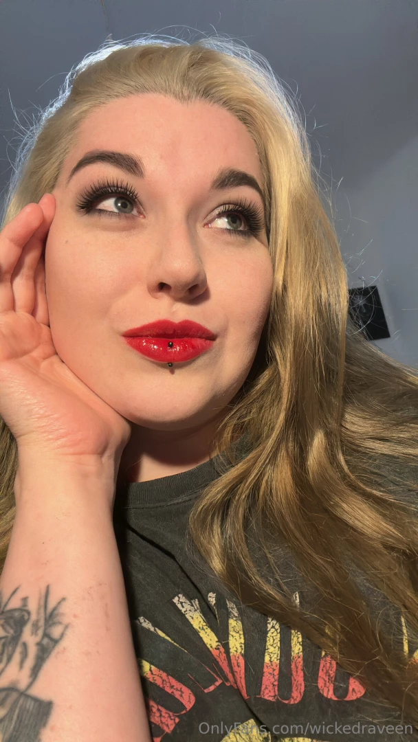 A touch of red on my lips a touch of magic in my life 