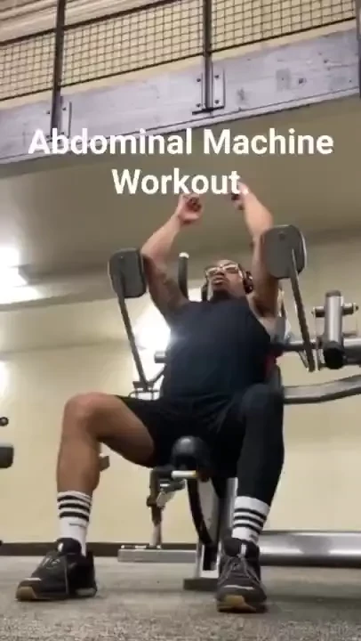 The machine crunch is a machine-based exercise targeting the abdominal 