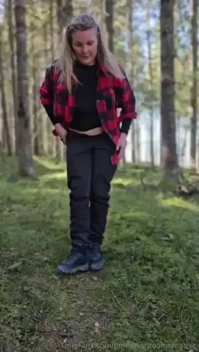 Stripteaser in the forest 