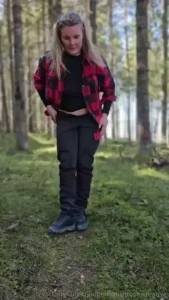Stripteaser in the forest