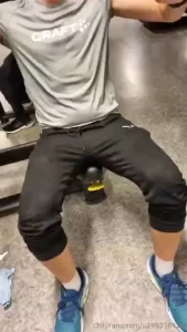 Love to watch him work out and sweat