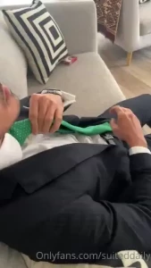 Open wide and open big here comes a full speed suited cumshot part 1