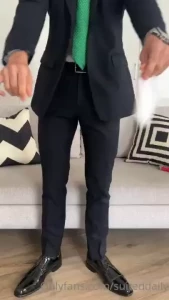 Open wide and open big here comes a full speed suited cumshot part 2