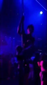 Part 2 of my night of misbehavior hijacking the stripper pole in the