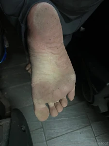 My feet after riding motorcycle