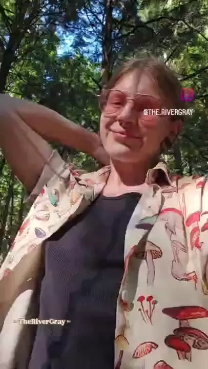 Shroom hikes rivergray hiking nature outdoors sfw selfie mushrooms 