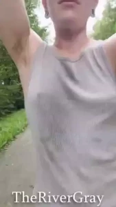 Oops went for a jog and totally forgot a bra and deodorant i hope you