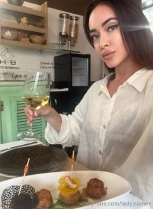 It s been a rough day today and a glass of wine with a delicious