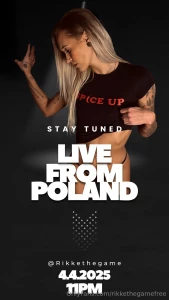Going live from poland tonight rikkethegame