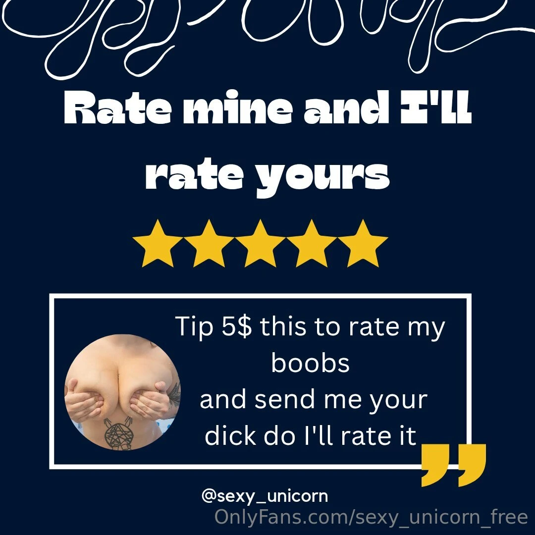 Tip 5 to rate me and get a rate back 