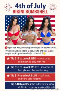 4th of july bikini bombshell i got wet wild and very patriotic just