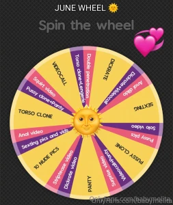 June wheel spin my brand new for a chance to win and so much more nbsp