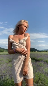 My blonde locks are shining bright in the sun and so are my curves get