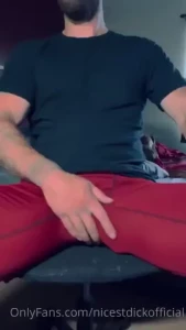 The infamous red boxers get another load soft to hard to cummmmmm