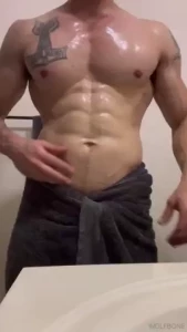 Taking volunteers for a dutiful servant to oil me up after the gym part 2