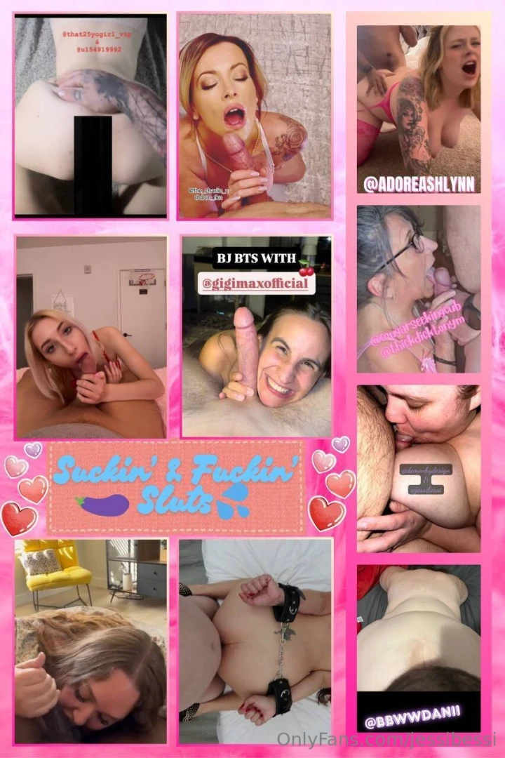 Witness 10 naughty sluts sucking and fucking their favourite cock 