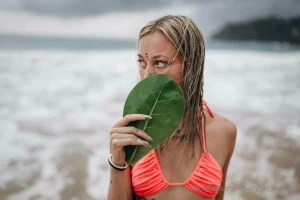 On the ocean shore when the sun gently touches your skin and the waves