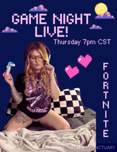 Can t wait to game with you thursday