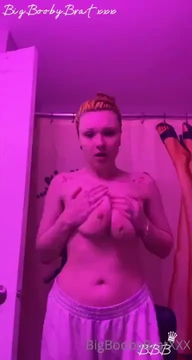 Naughty girl spanks herself hard 