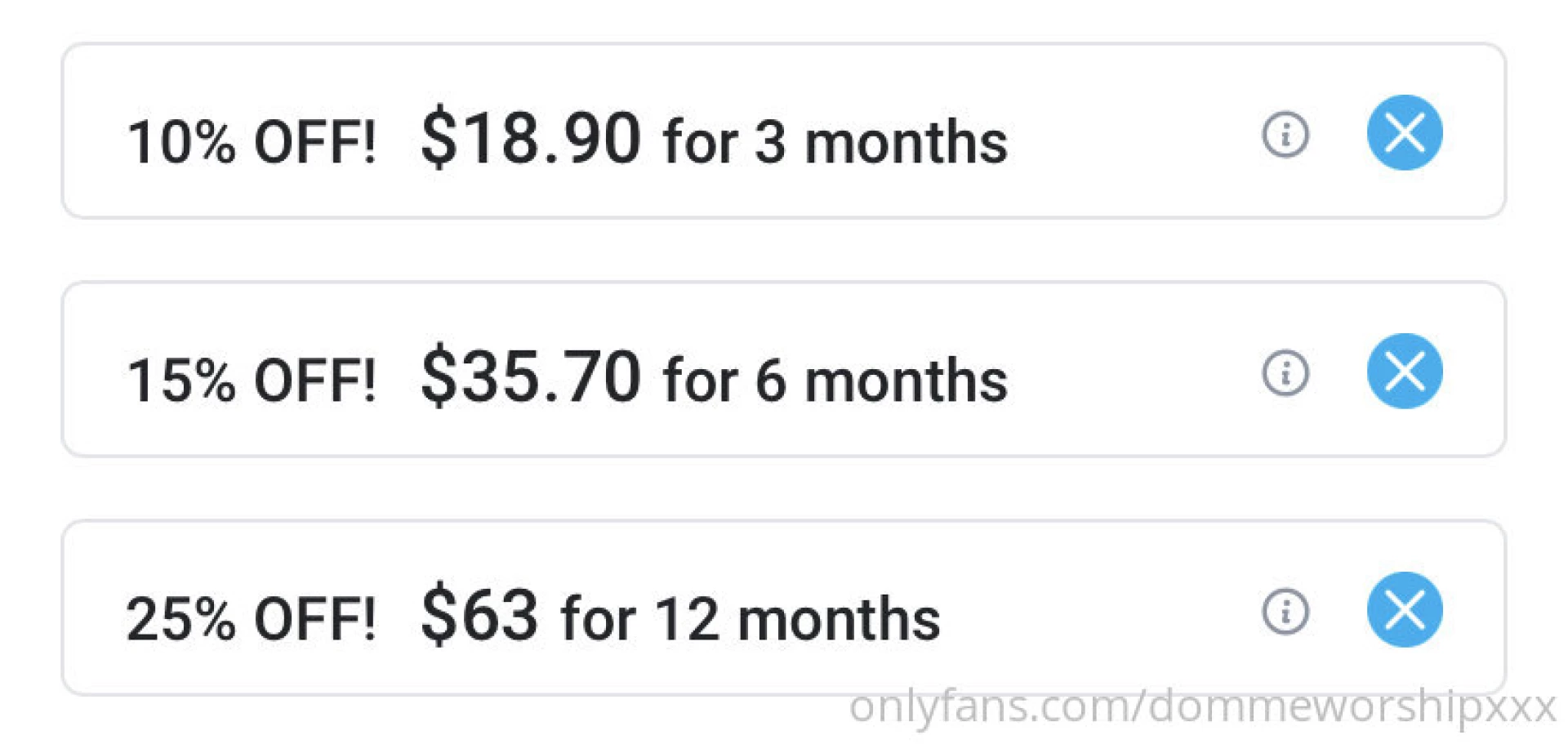 Don t forget i have subscription bundles if you wanna save some money 