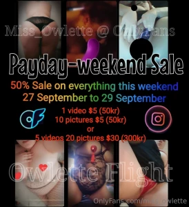 Ended payday weekend sale every post after this will be 50 sale take a