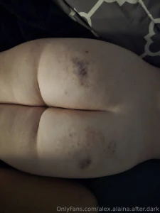 1 week later these three images capture alex s stunning butt as her part 2