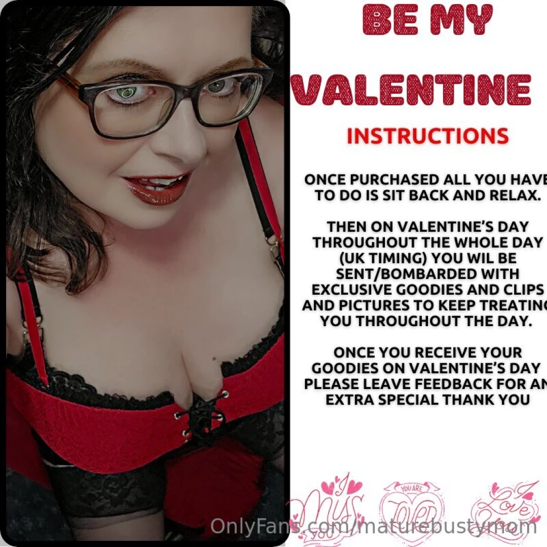Will you be my valentine option 1 100 10 minute video chat or 30 part 1 
