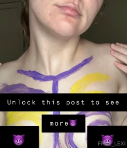 Goodnight of unlock and you ll gain 4 sexy nudes of my painted body
