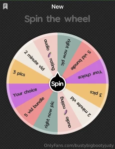 Spin the wheel tip 14 for one spin 22 for 2 spins you can t lose