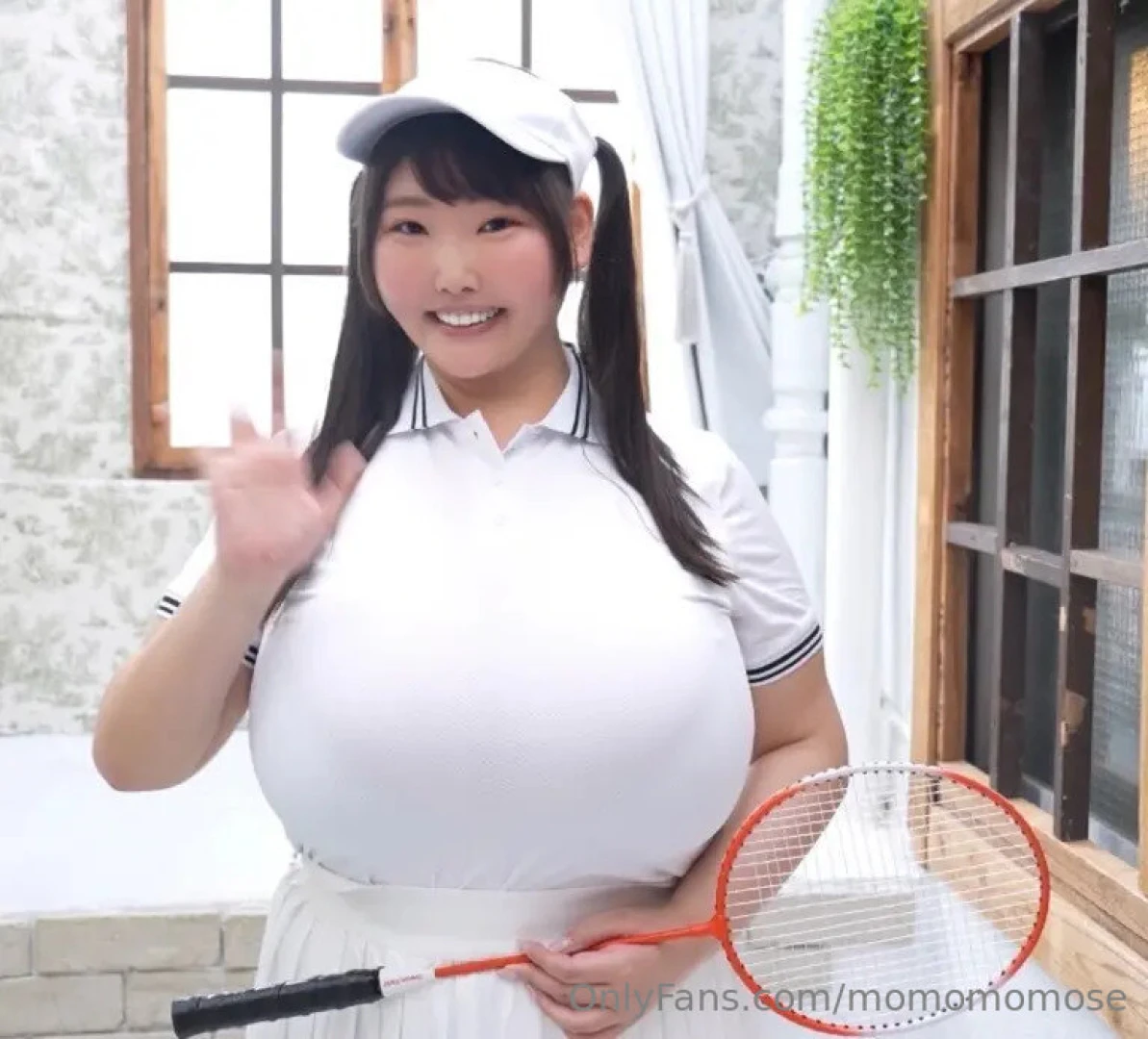 First serve felt so shy in this tight tennis outfit do you like sporty 