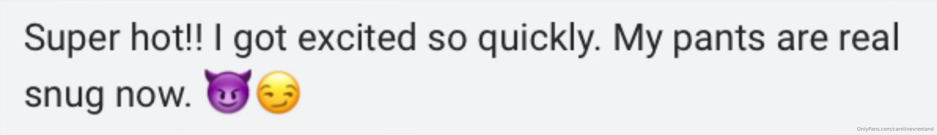 In love with this feedback 