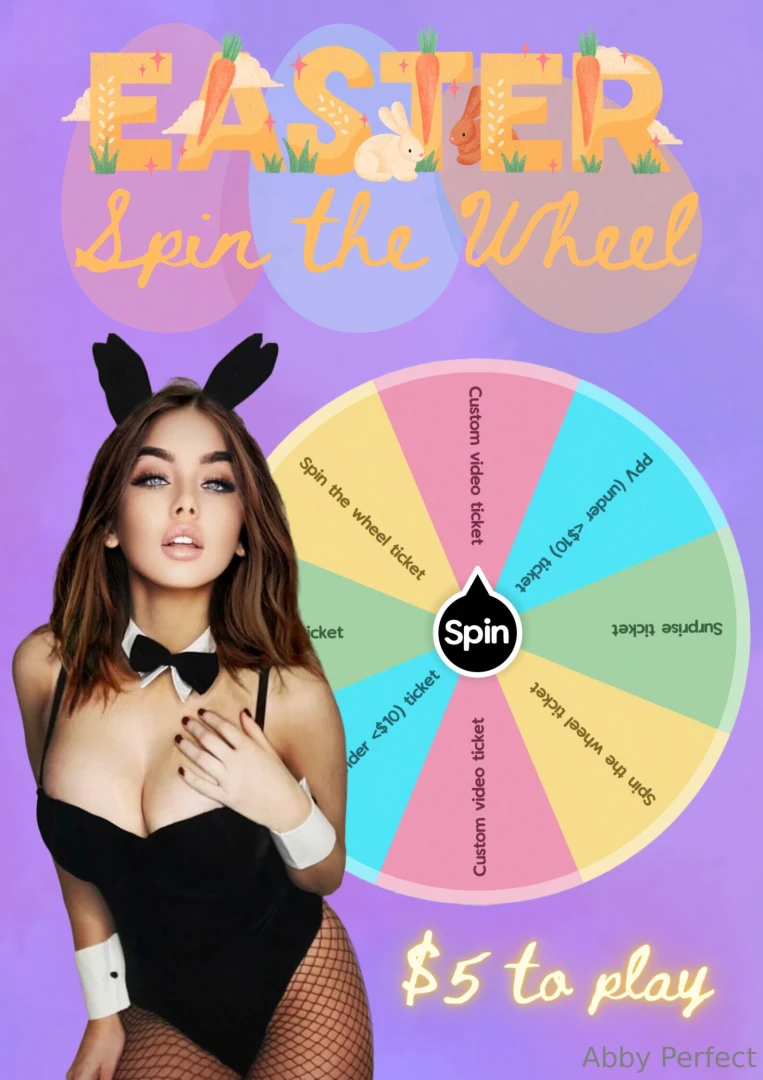 Spin the wheel win huge prizes this easter don t miss out just 5 a go 