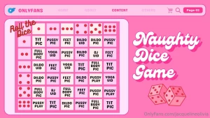 Welcome to jacqueline s playroom are you ready to roll the dice tip me