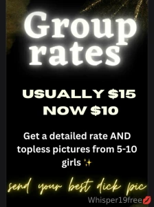 Dont miss this special tip then send your best angle or even a cum