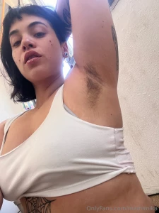 Morning hairy armpits