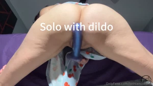 Solo video with dildo