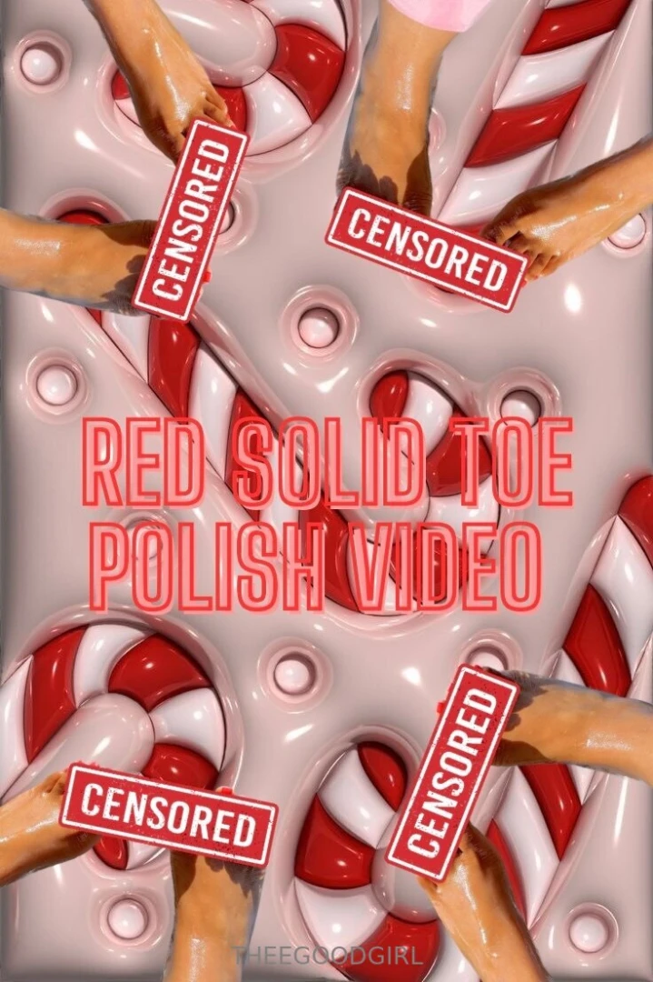 Solid red polish watch me enjoy this beautiful sunny day outside 