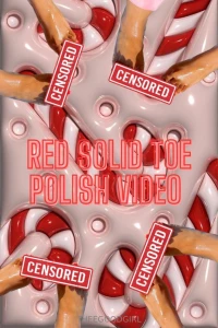 Solid red polish watch me enjoy this beautiful sunny day outside