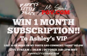 Contest time win one month sub to daddyslittlesnack s vip page all you