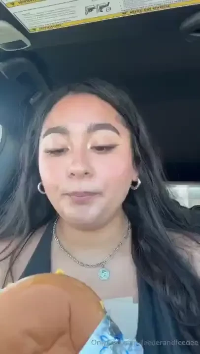 I am working on a tiktok-mukbanger-got-fat sorta clip title still in 
