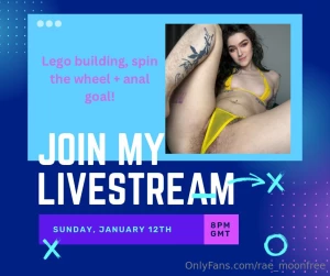 Livestream on rae_moon this sunday subscribe to watch - 50 off