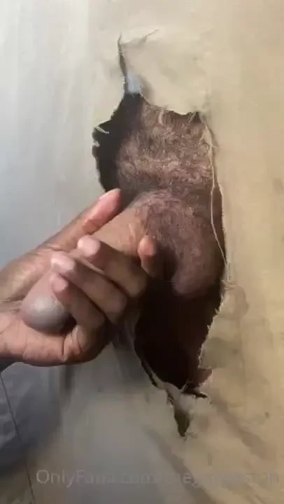 At nycheadoctor s gloryhole getting my thick hairy cock serviced 