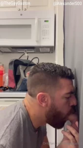 thegaygaston - Nice uncut cock at my gloryhole got a little carried away with part 2 