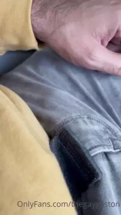 Mid-flight my cock is getting a little rowdy 