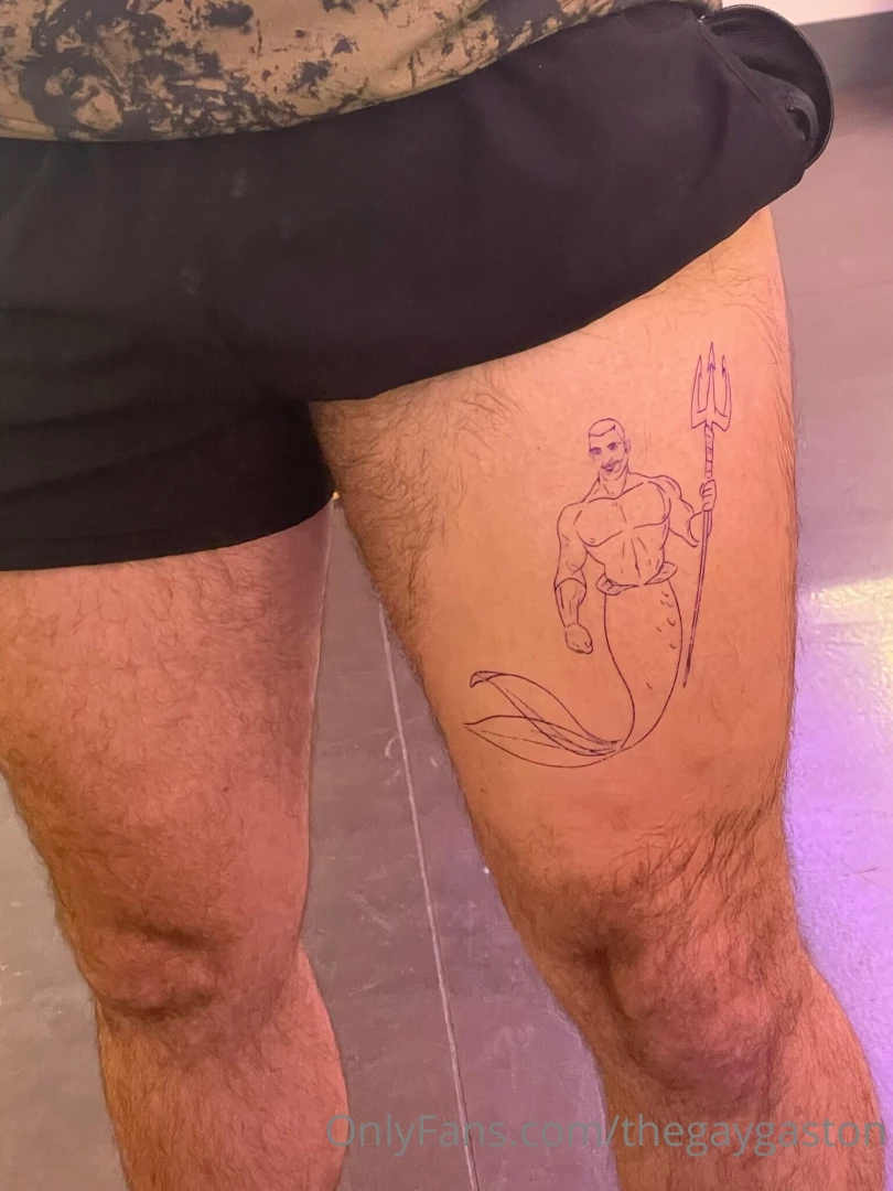 thegaygaston - I have been wanting a tattoo of a merman on my thigh for years and part 1 